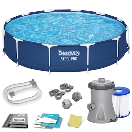 Basen ogrodowy stelażowy pompa 366x76 Bestway 9w1