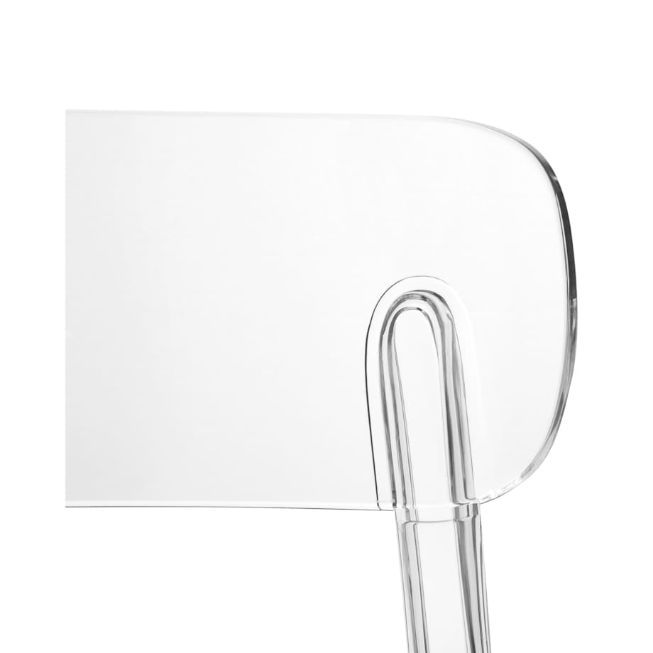 Zestaw 2 krzeseł do jadalni przezroczysty COVINGTON