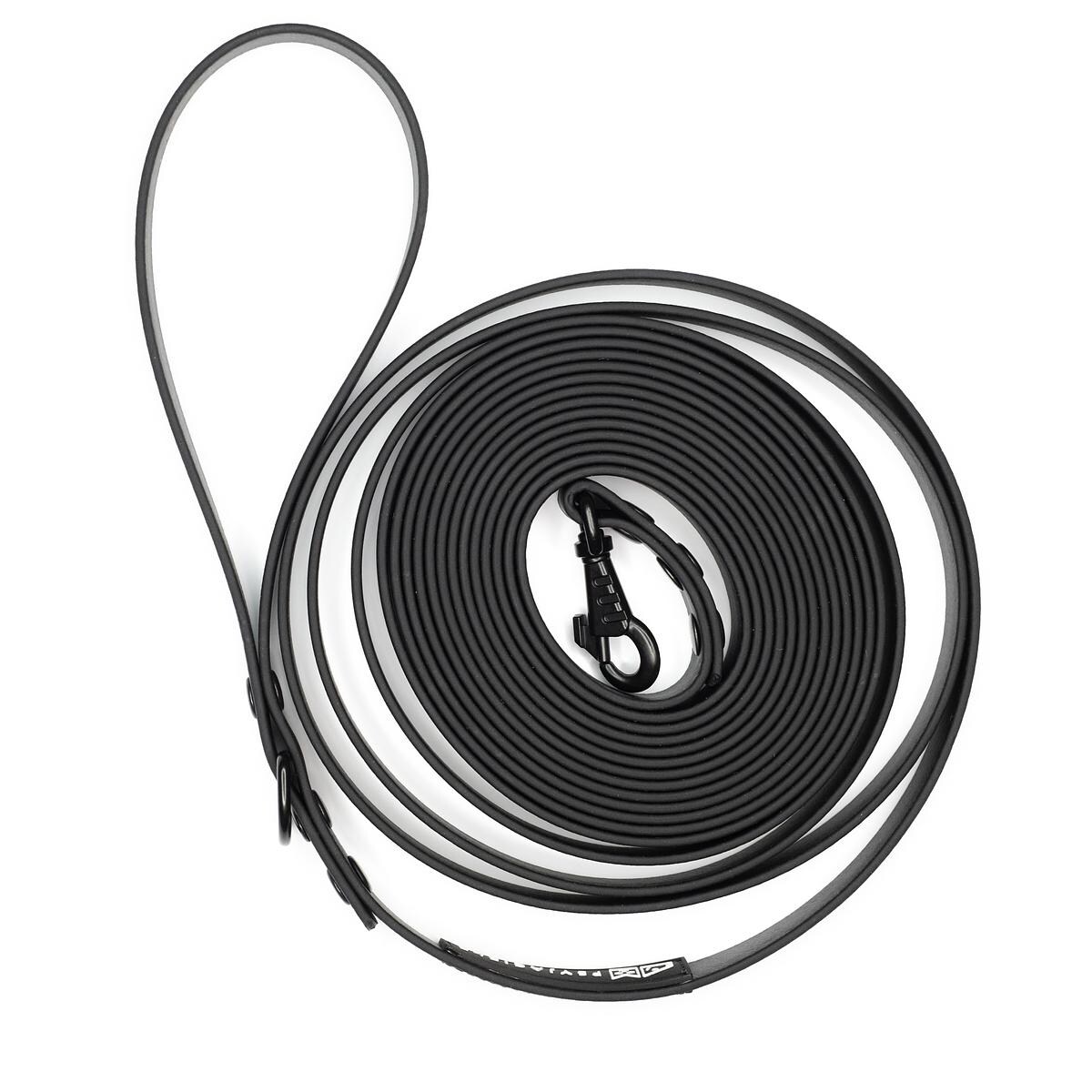 Smycz treningowa Biothane® Black AF - Rozmiar: S, Szerokość taśmy: 16mm