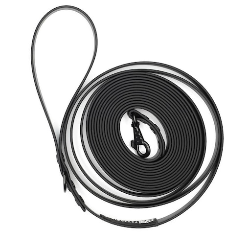 Smycz treningowa Biothane® Black AF - Rozmiar: S, Szerokość taśmy: 16mm