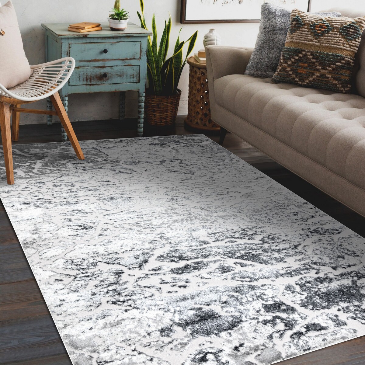 Dywan MEFE nowoczesny 6182 Beton - 200x290 cm