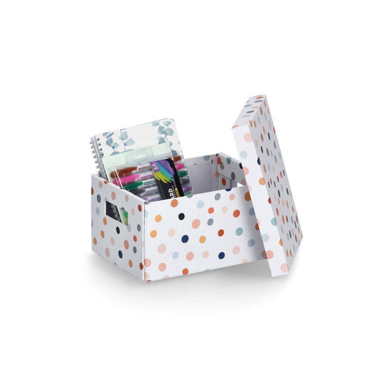 Kartonowe pudełko z pokrywą DOTS, 18 x 25 x 13 cm