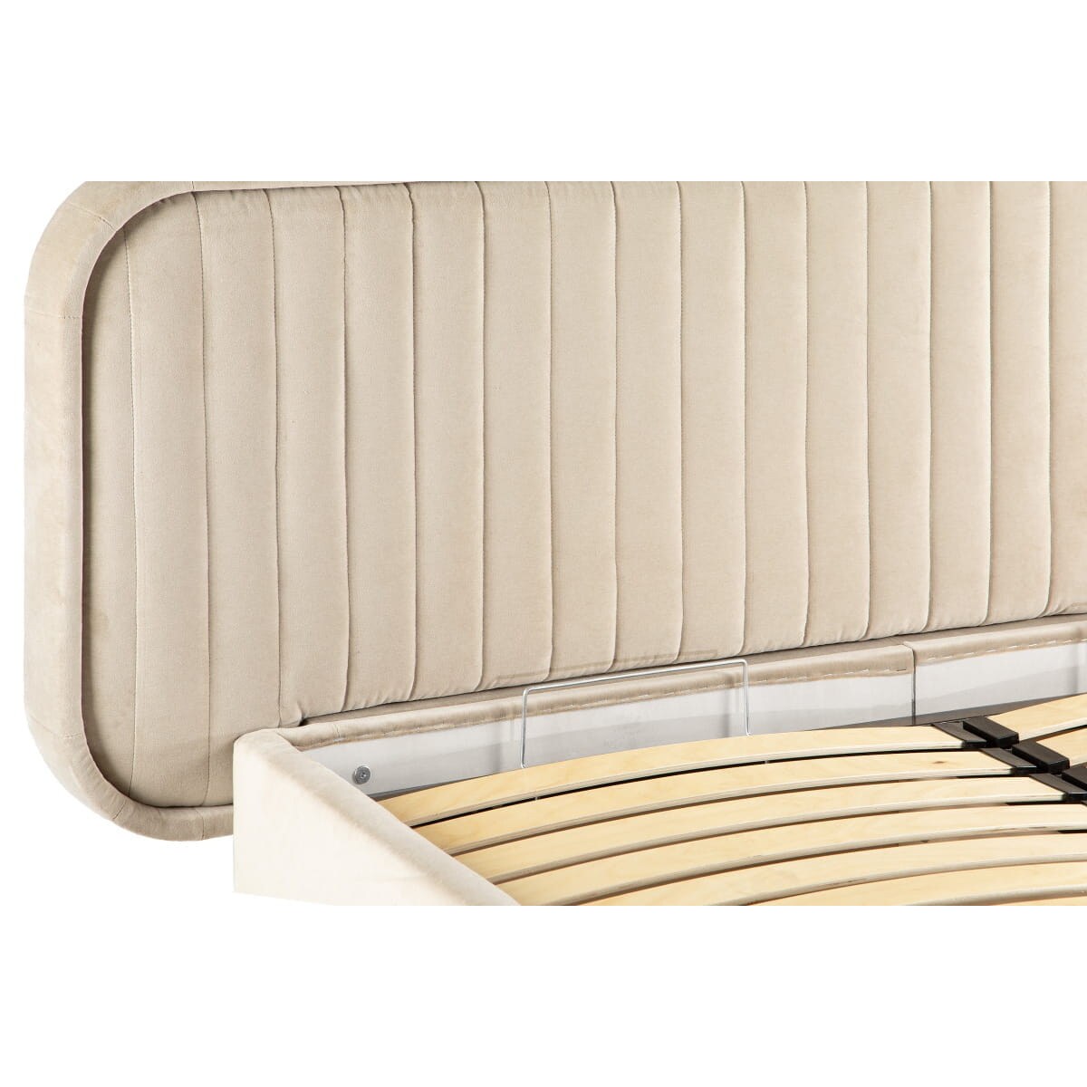 Łóżko Delikate (160x200) z pojemnikiem na pościel w tkaninie Piano 03