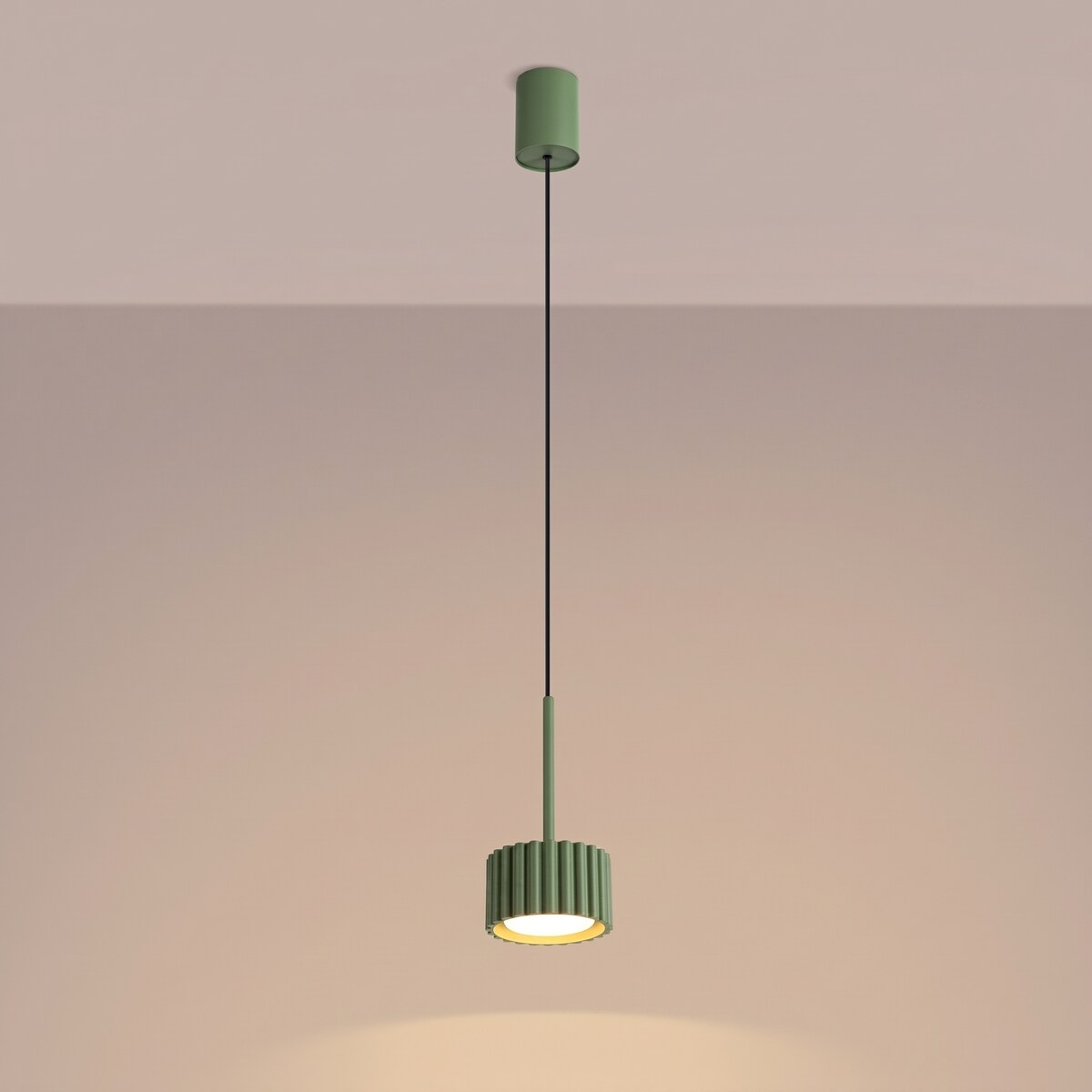 Lampa wisząca AURA 1 zielona oliwka Gx53