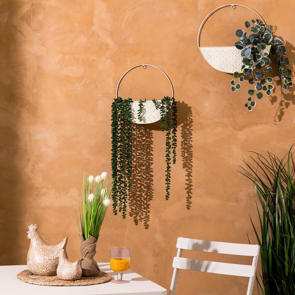 Zestaw 2 doniczek ściennych TINO, 34 cm