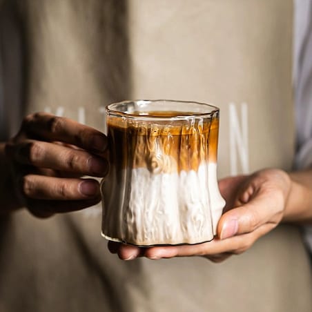 Szklanka 100ml Falowana, wzór drewna 1 szt do kawy, drinków, whiskey SZK208