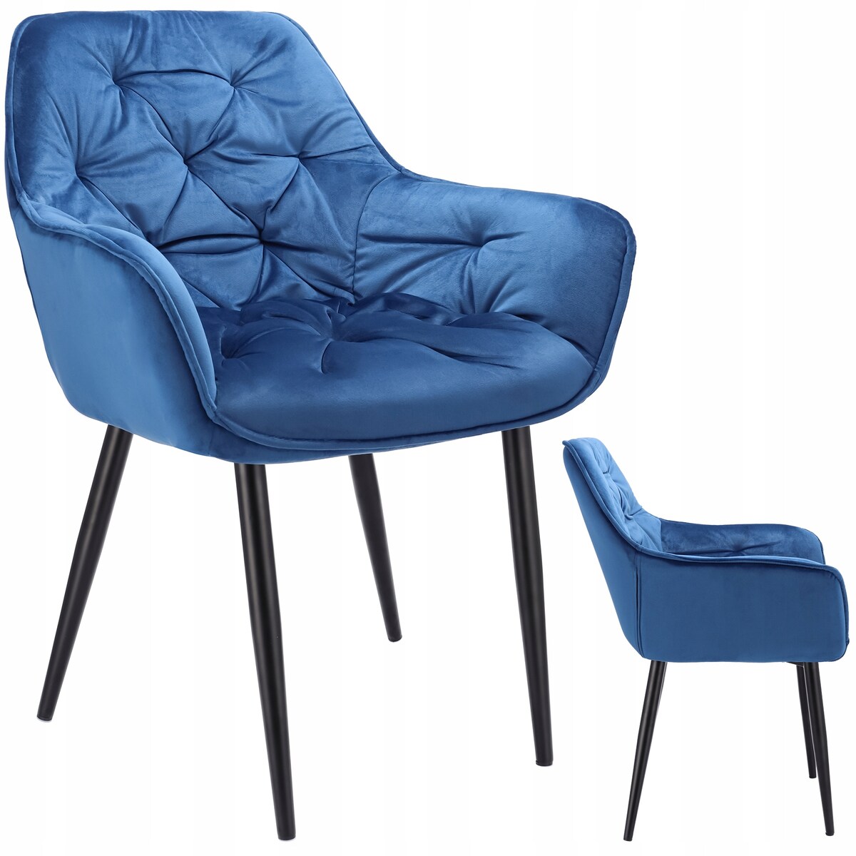 KRZESŁO welur TAPICEROWANE do salonu PIKOWANE