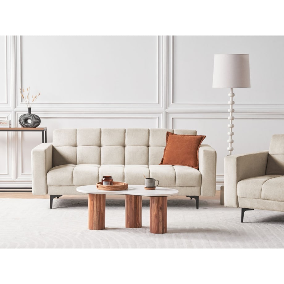 Sofa rozkładana beżowa ALNES