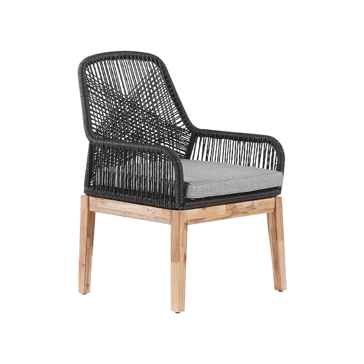 Zestaw ogrodowy dla 6 osób ORISTANO z poduszkami Beton Czarny