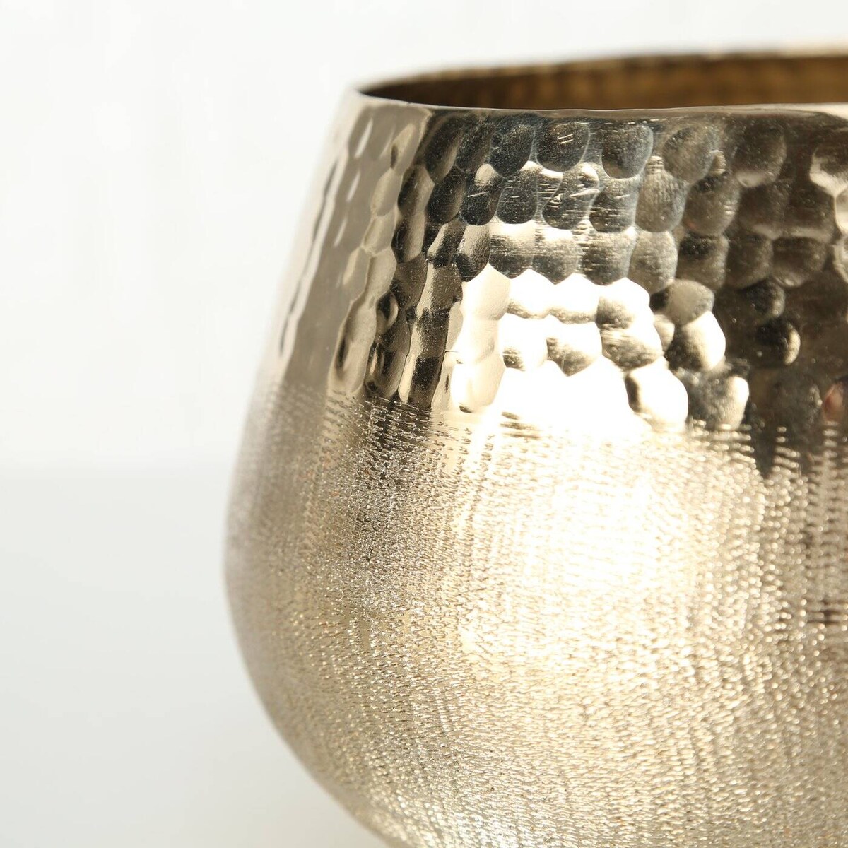 Złote świeczniki na stół, niskie, 2 sztuki