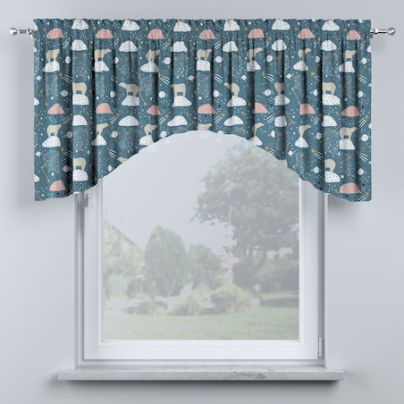 Lambrekin łuk 150x75 niebieski