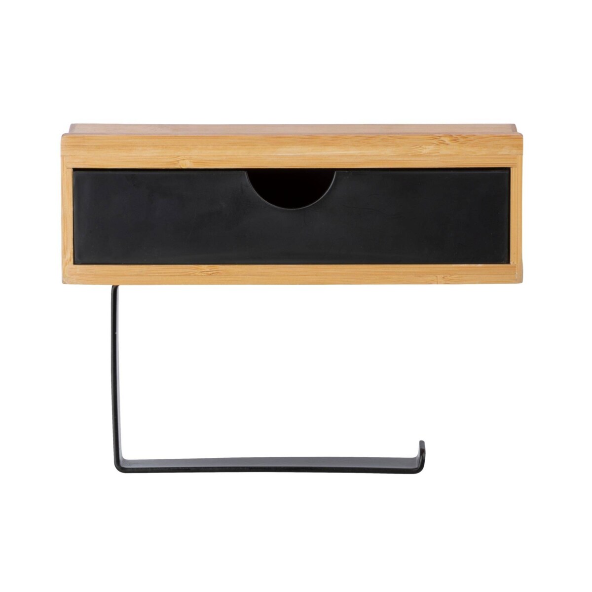 Uchwyt na papier toaletowy BAMBUSA z bambusową szufladą, WENKO