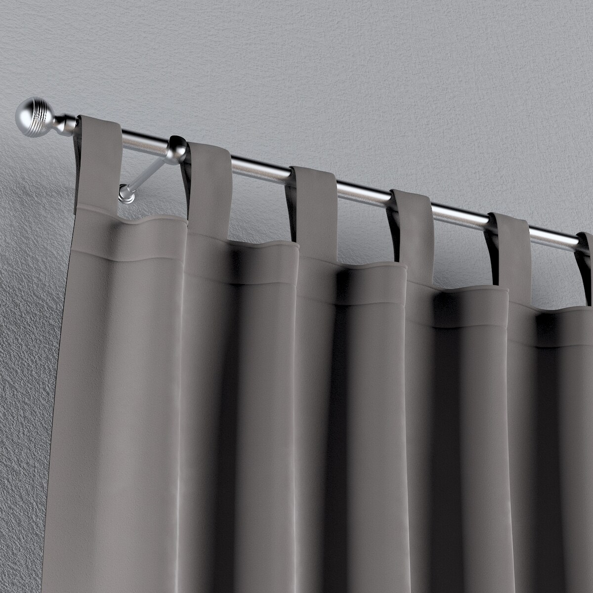 Zasłona na szelkach 1 szt. 130x245 gołębi szary