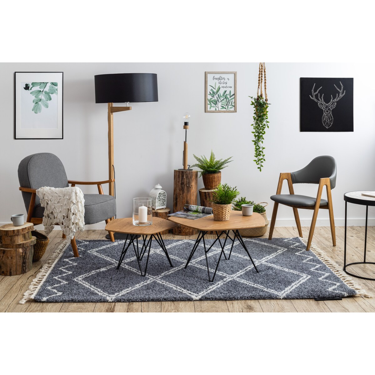 Dywan BERBER ASILA B5970 szary / biały 200x290 cm