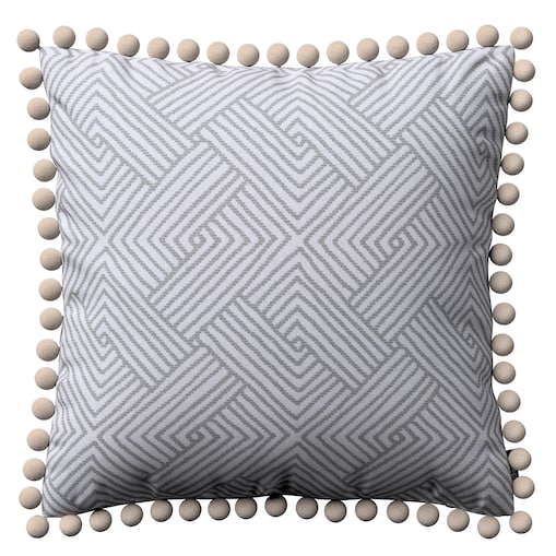 Poszewka Wera na poduszkę 45x45 szare wzory geometryczne