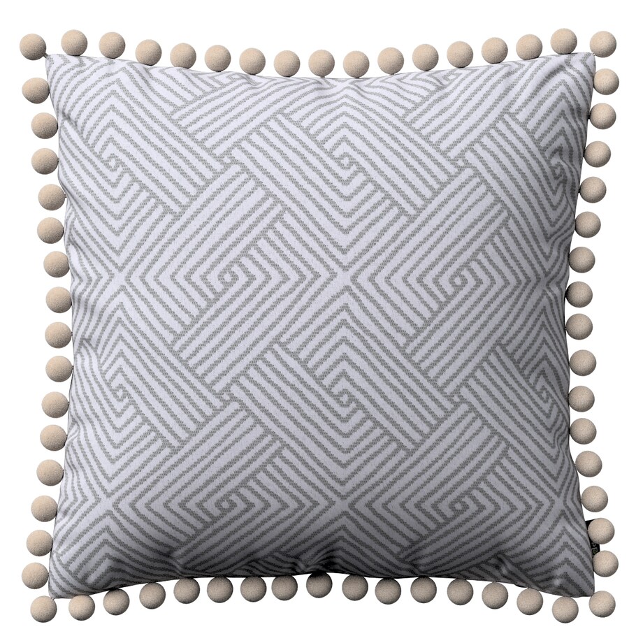 Poszewka Wera na poduszkę 45x45 szare wzory geometryczne