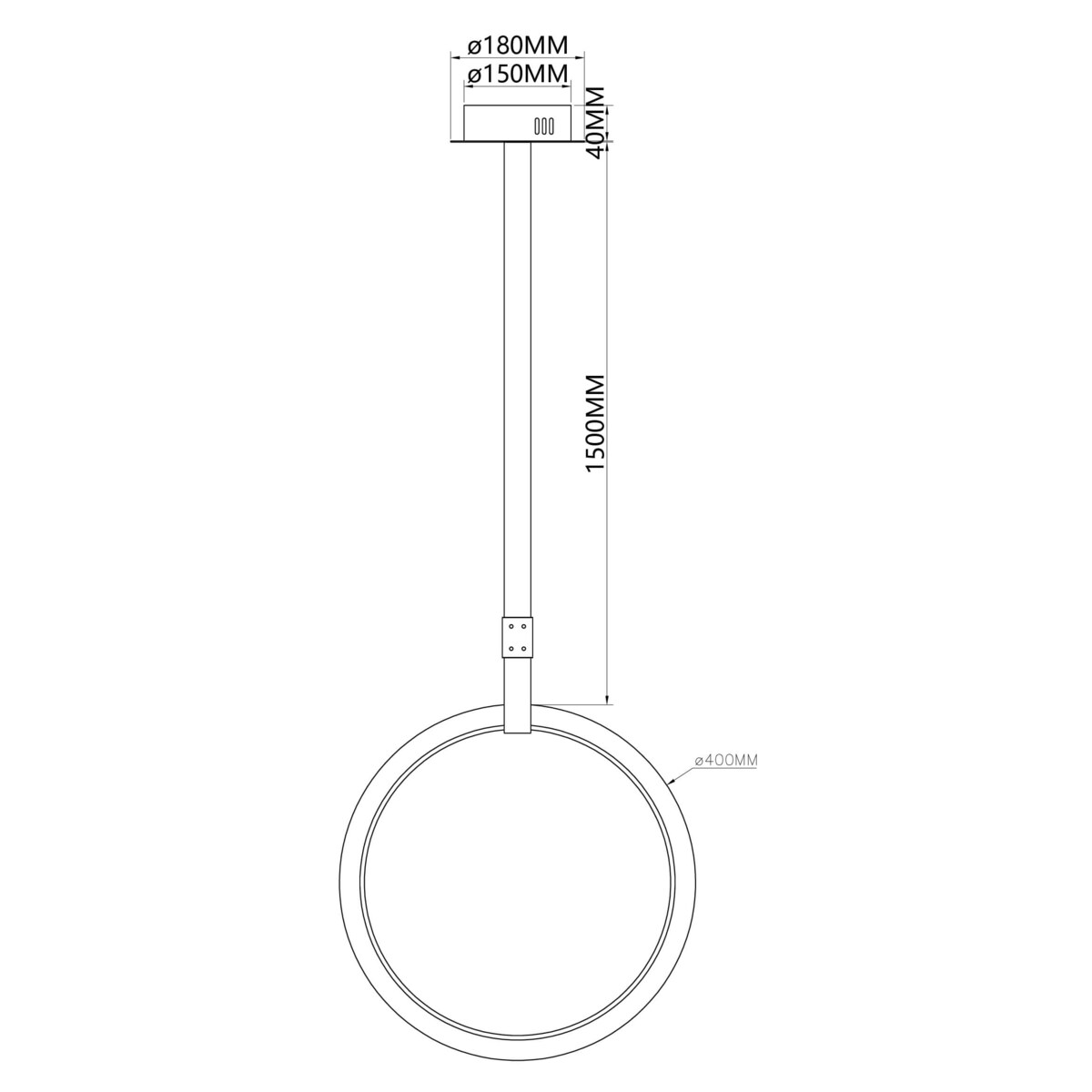 LAMPA WISZĄCA MARENTA S CZARNA