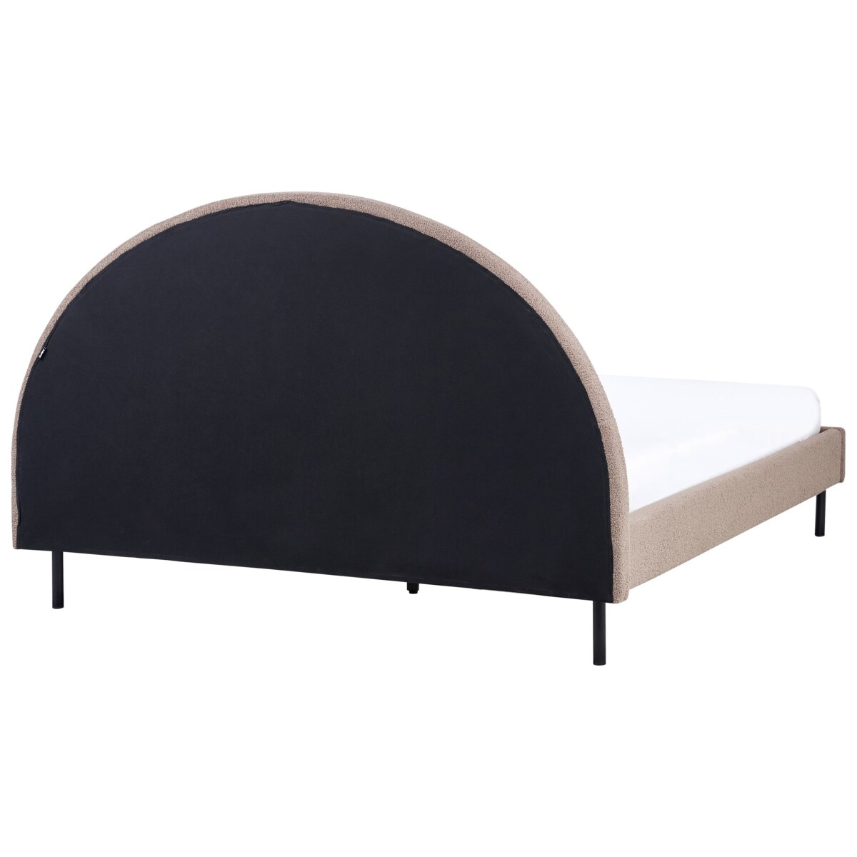 Łóżko Boucle MARGUT 160 x 200 cm Beżowoszary