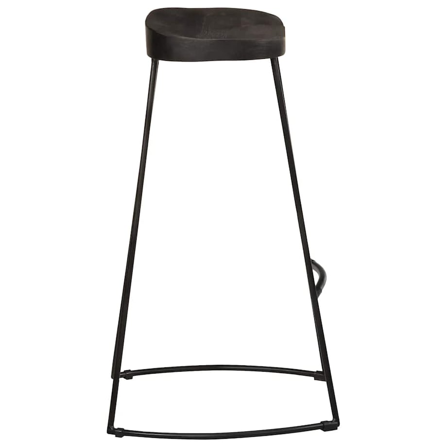 vidaXL Hokery barowe 2 szt. Czarny 45x40x78 cm Drewno lite Mango