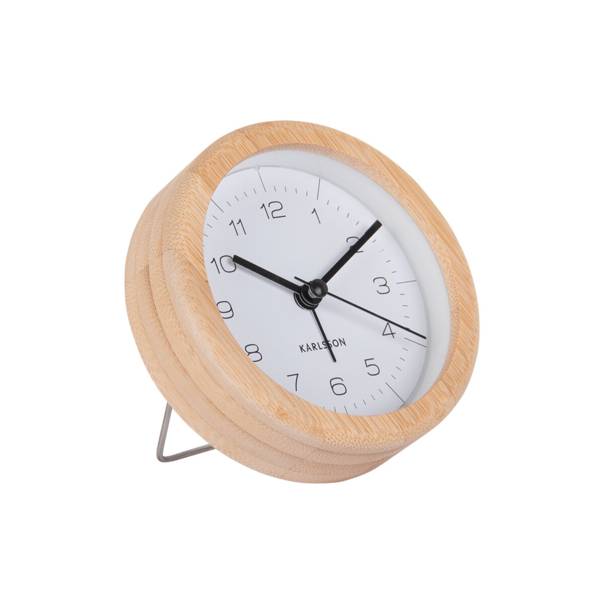 Budzik z bambusową obudową NEAT, Ø 10 cm