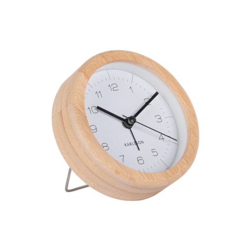 Budzik z bambusową obudową NEAT, Ø 10 cm