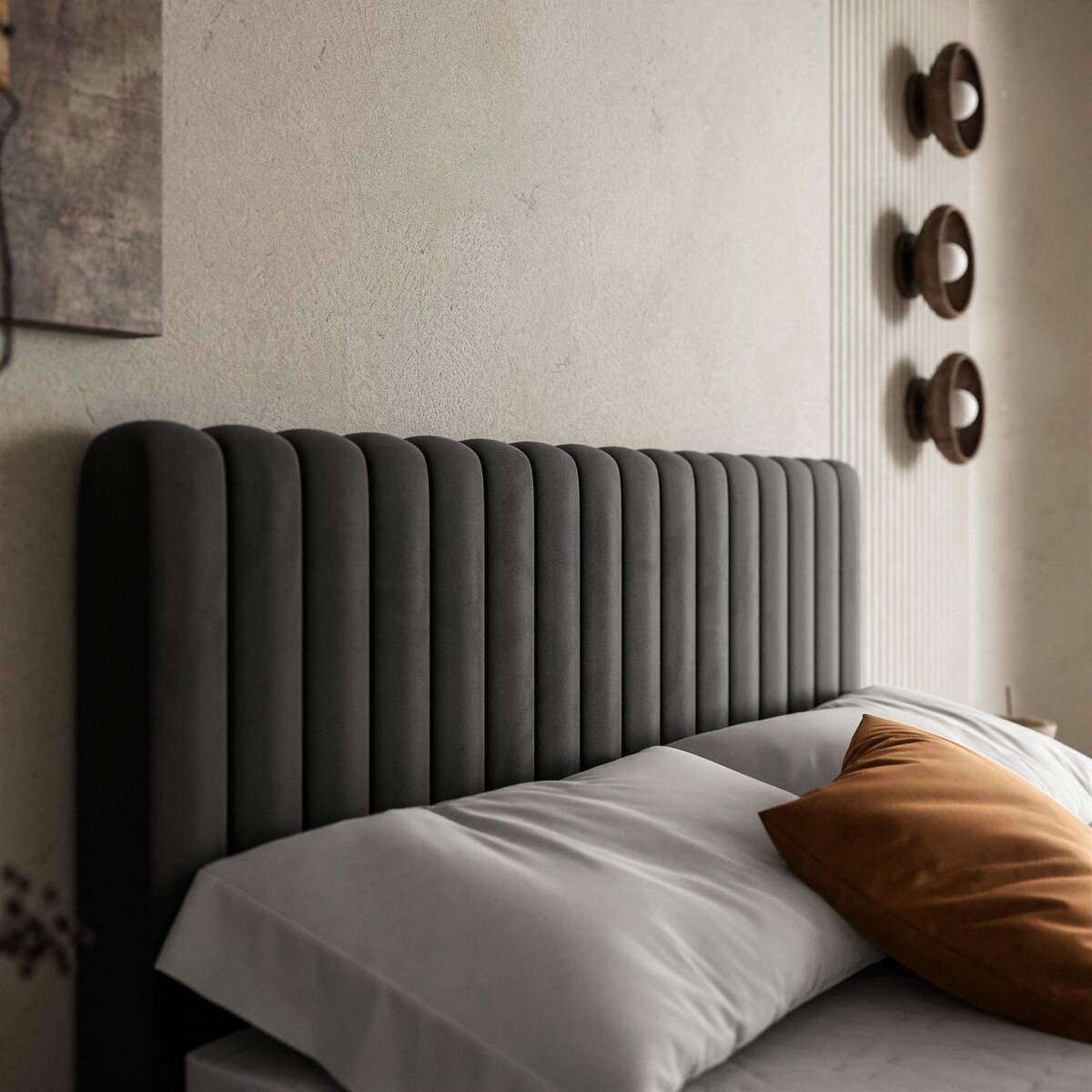 Łóżko kontynentalne JANELLE z materacem bonellowym, 180x200, Jasmine 100, topper