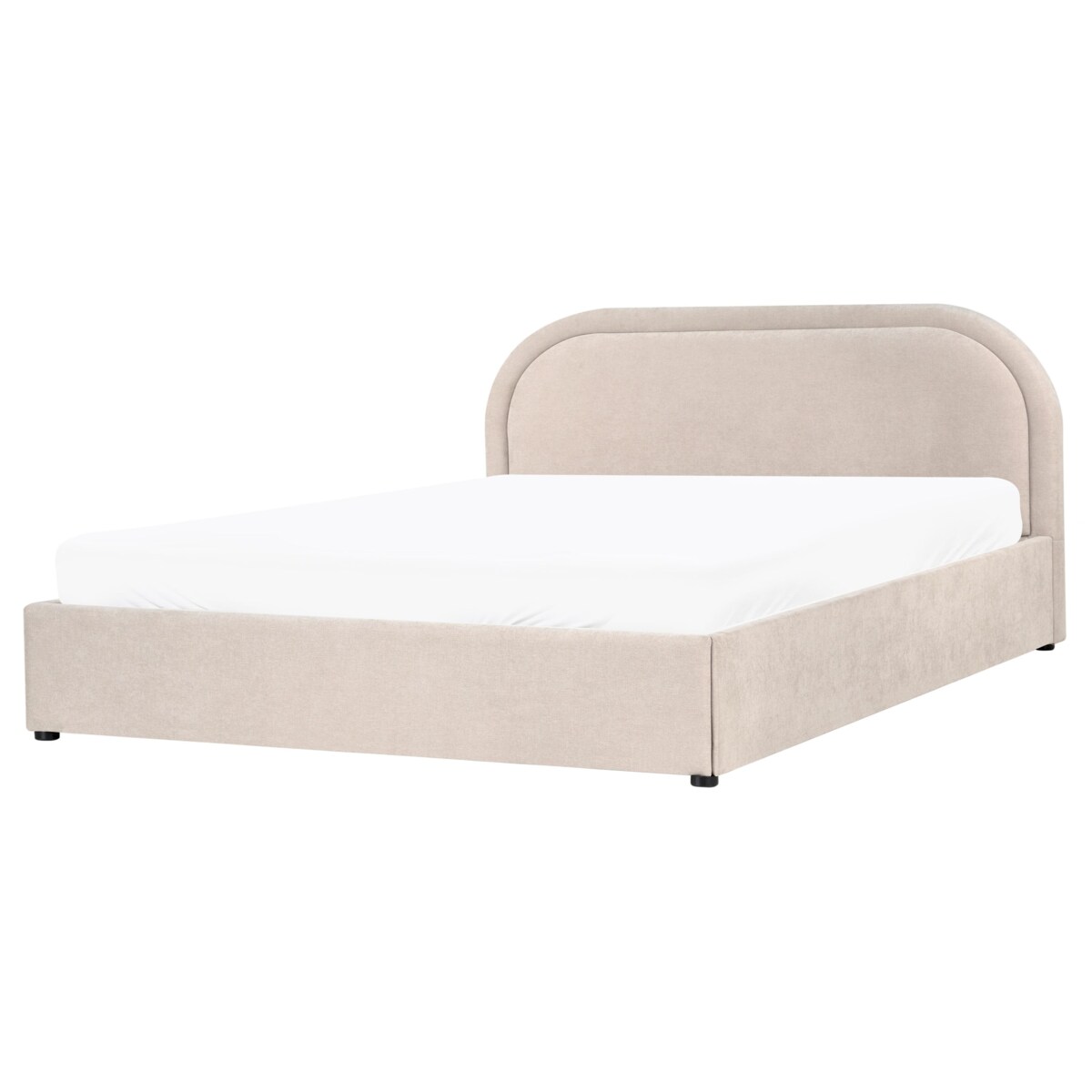 Łóżko z pojemnikiem QUILLIEN 160 x 200 cm Beżowy