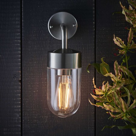 Balkonowy kinkiet ścienny North 71184 Endon IP44 transparentny srebrny