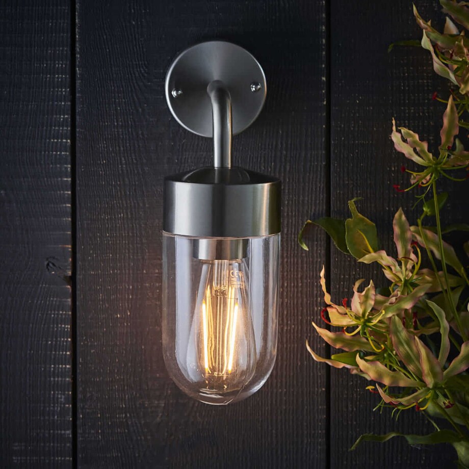 Balkonowy kinkiet ścienny North 71184 Endon IP44 transparentny srebrny