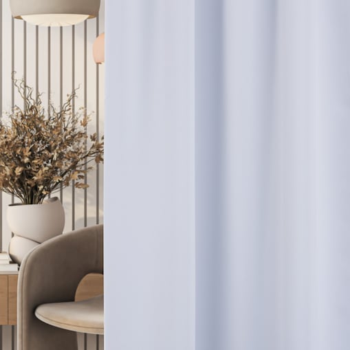 Zasłona zaciemniająca na taśmie marszczącej stalowa biel 140 x 280 cm 1 szt. 140x280 biały