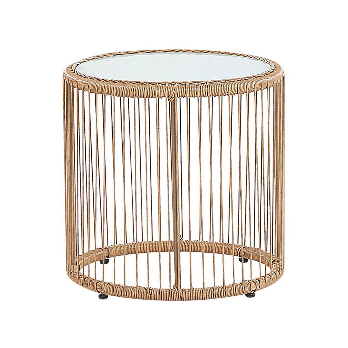 Zestaw mebli balkonowych z technorattanu naturalny LABICO