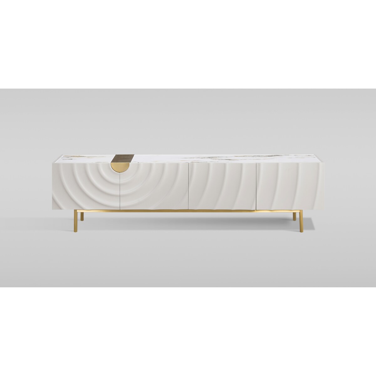 Szafka RTV złota Primavera Glamour Premium 200x40x50