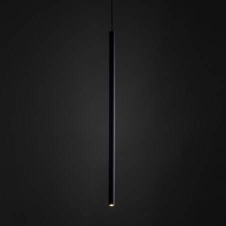 Lampa Wisząca Tk Lighting Ferro Czarna Ryflowana Metalowa Tuba Sopel Rurka 75Cm 1Xg9