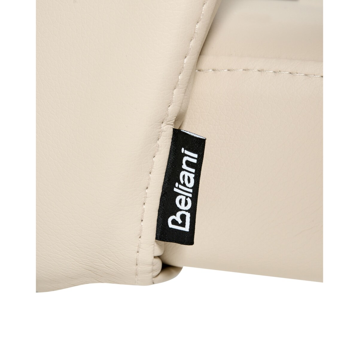 Zestaw 2 krzeseł do jadalni ZANA Ekoskóra Jasnobeżowy