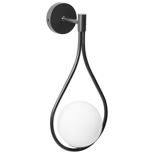 Lampa ścienna AUROUE Czarny Metal