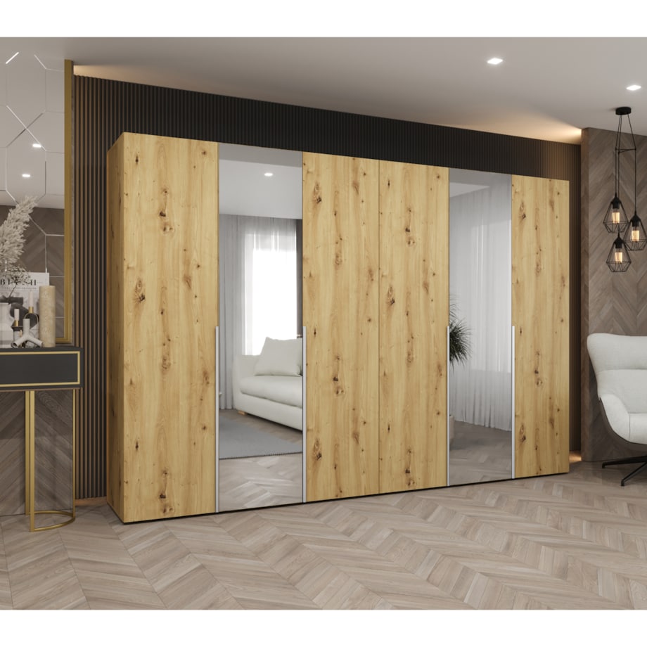 Szafa uchylna otwierana ALICANTE 2 300 wys. 202 cm Artisan + u. Czarny