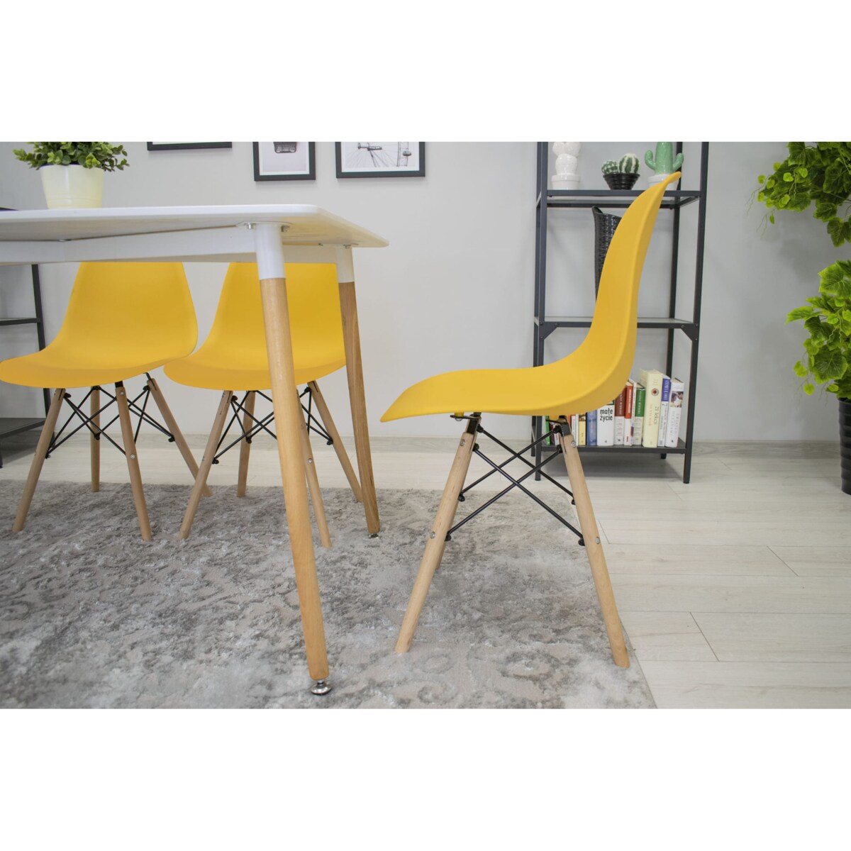 Krzesło Do Jadalni Kuchni Salonu Osaka Musztarda / Nogi Naturalne X 4