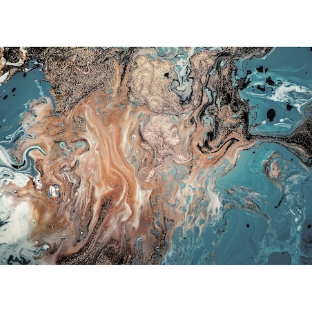 Obraz na płótnie Puring Blue&Gold, 70 x 100 cm