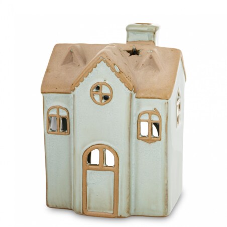 Domek ceramiczny 12,5x9x8 cm HANCER z beżowymi oknami