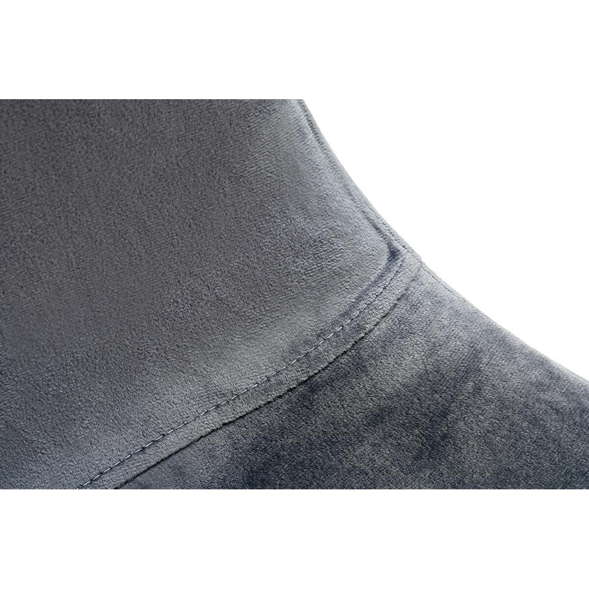 MODESTO krzesło LUCY szare - welur, metal