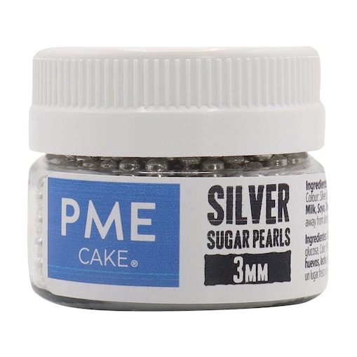 PME Cukrowe perełki dekoracyjne 100 g 3 mm, srebrny