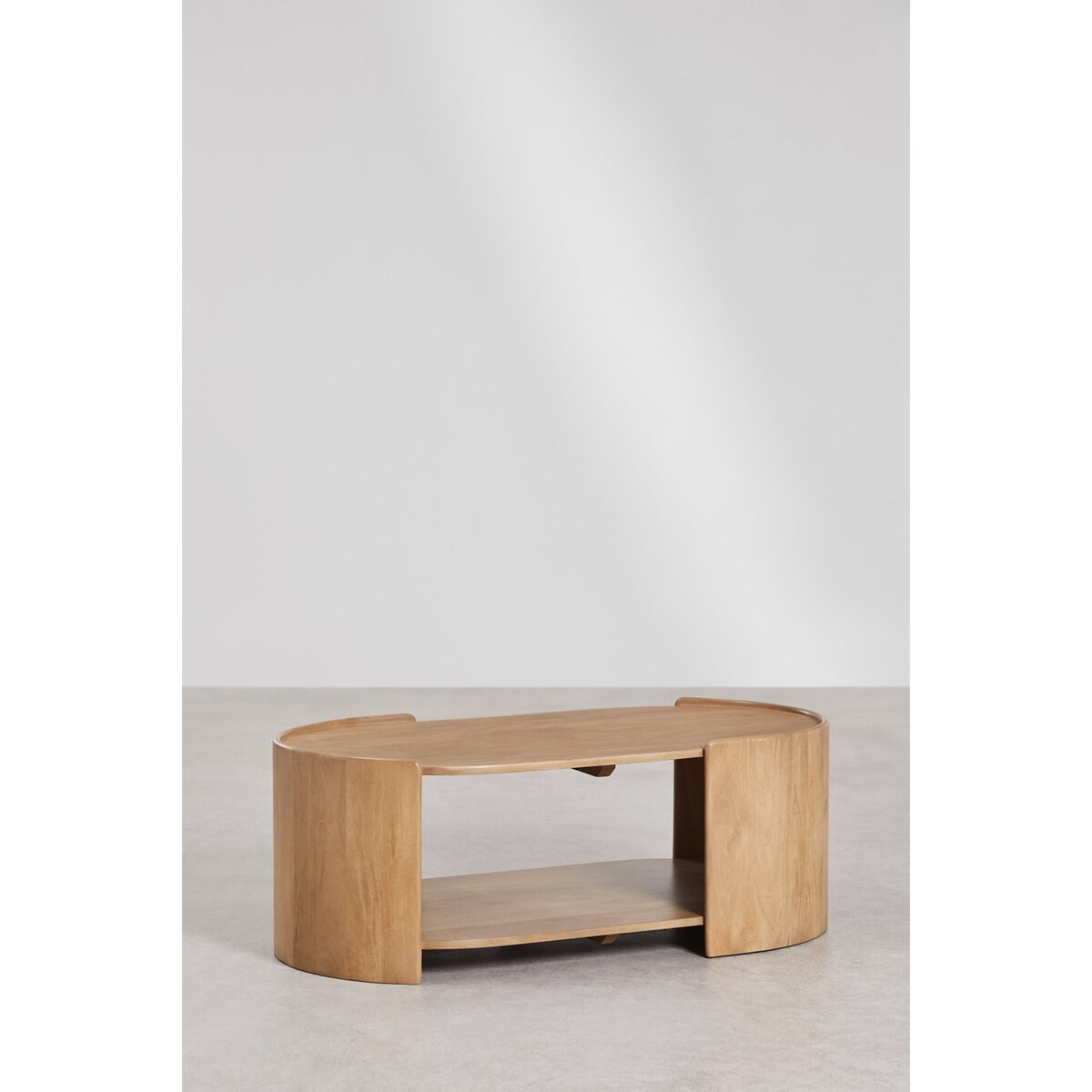 Owalny stolik kawowy 110x60 cm z drewna mango Sidney