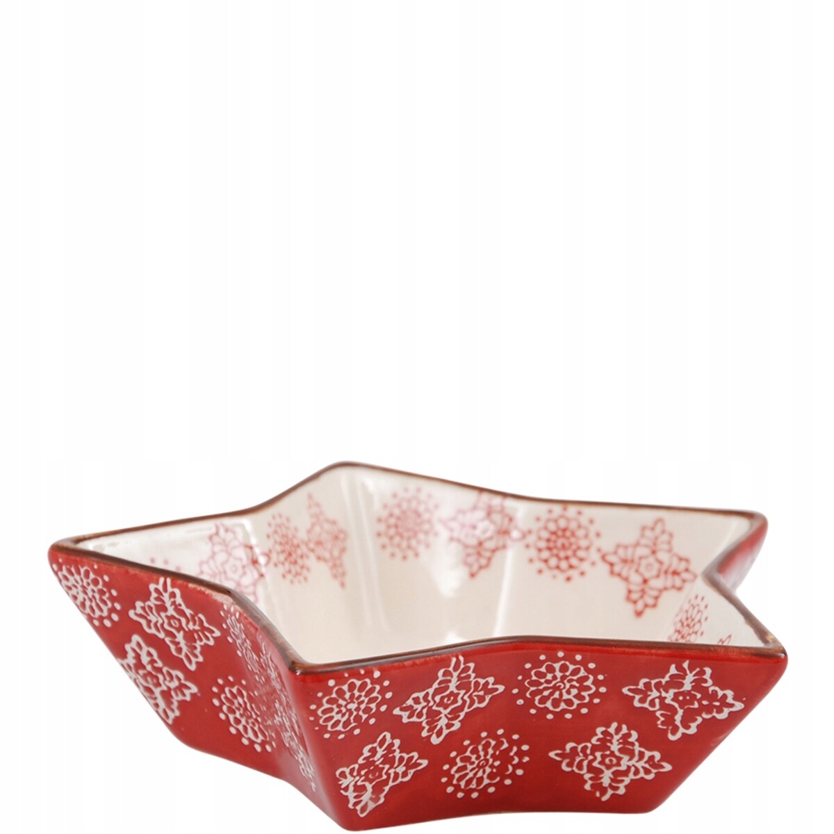 MISKA MISECZKA GWIAZDA 15cm CZERWONA ŚWIĄTECZNA CERAMICZNA MAŁA MISA
