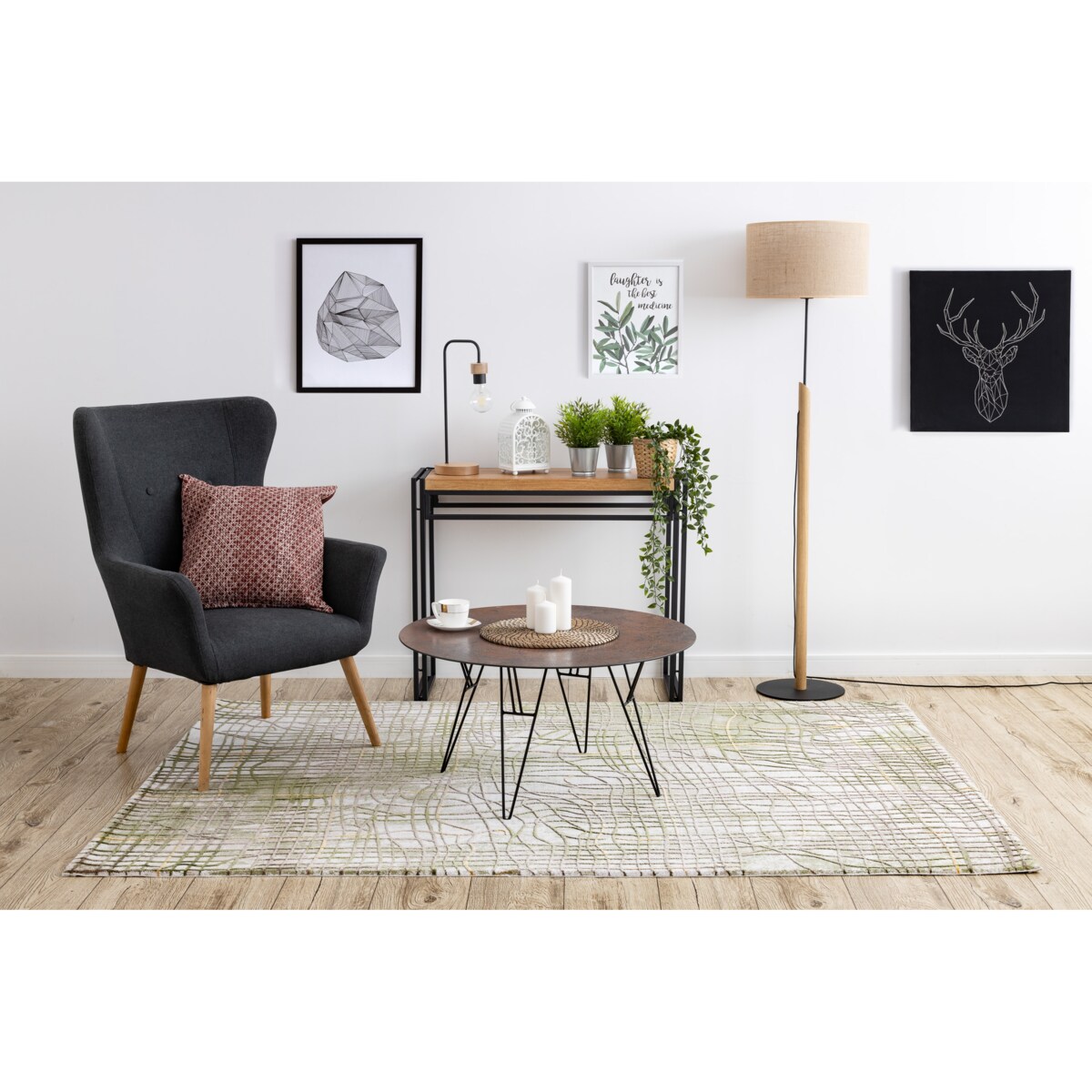 Dywan AKRYL USKUP 9483 zielony 100x300 cm