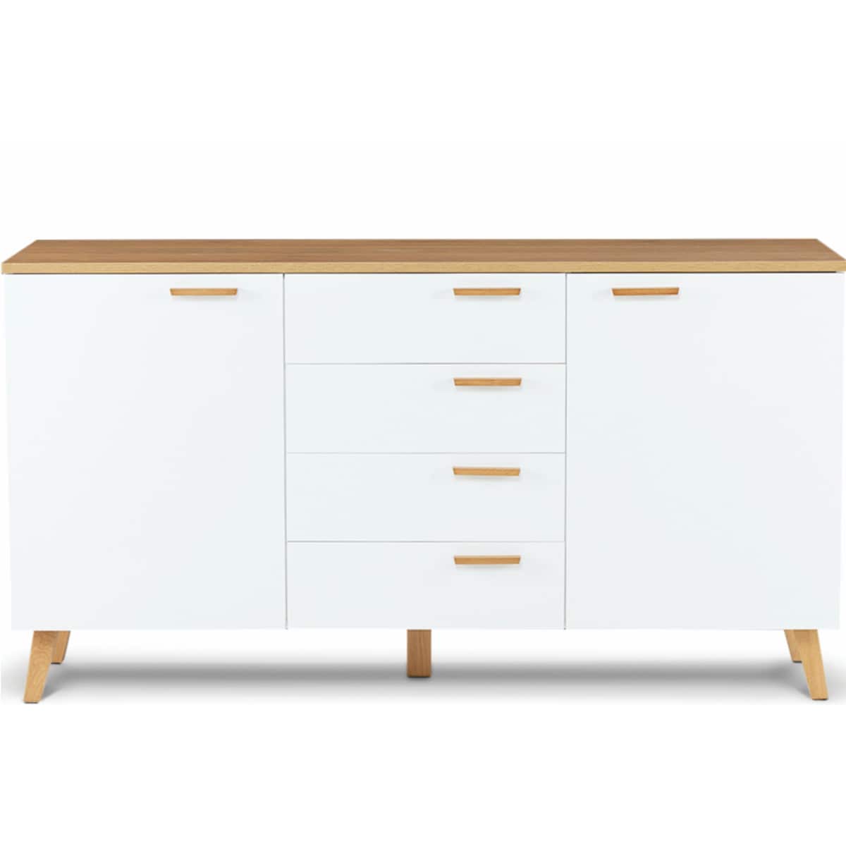 KONSIMO FRISK Skandynawska komoda biała z szufladami