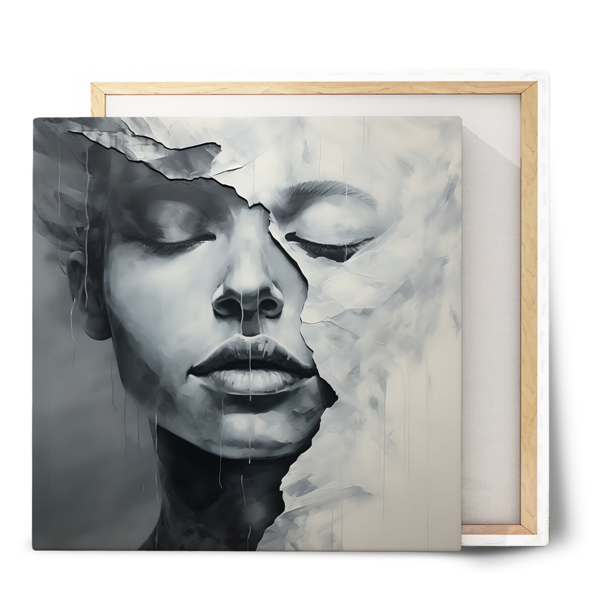 Obraz Na Płótnie Abstrakcyjny Kobiecy Portret 50x50cm