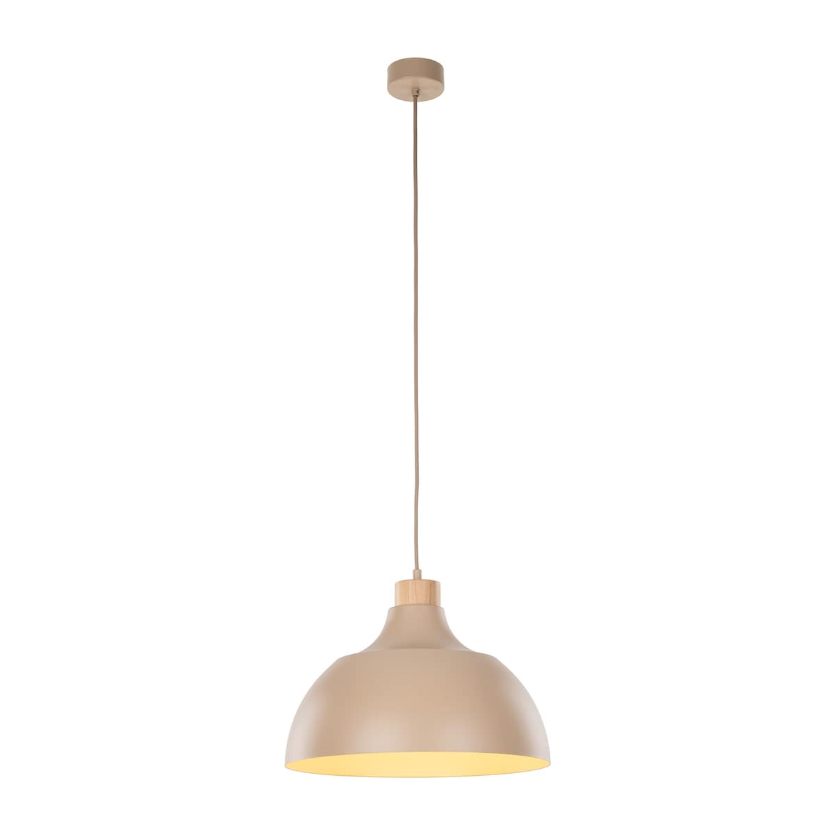 Lampa wisząca CAP SABIA 10656 TK Lighting chrom beż E27 34 cm regulowana do jadalni kuchni salonu