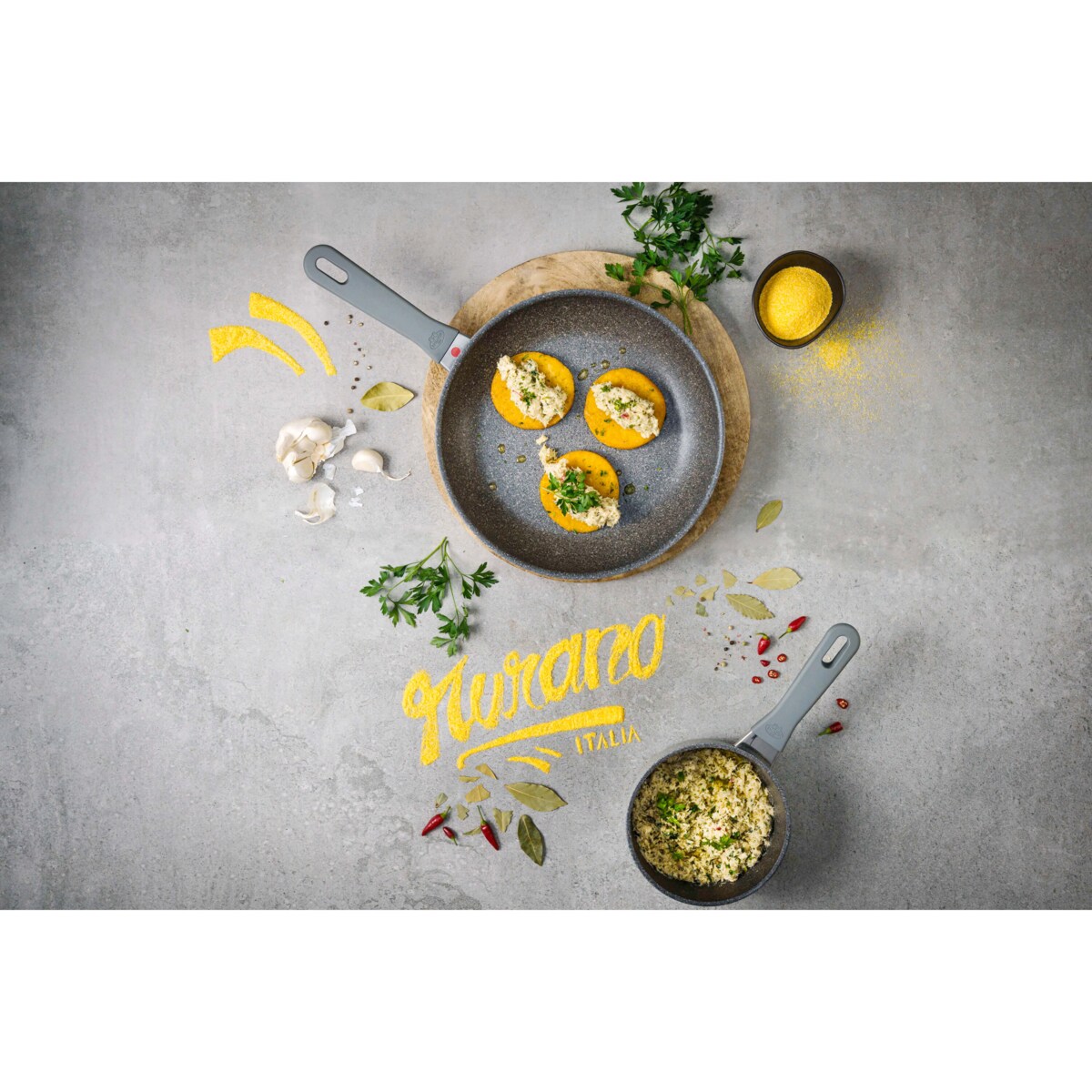 Indukcyjna patelnia granitowa Ballarini Murano - 20 cm