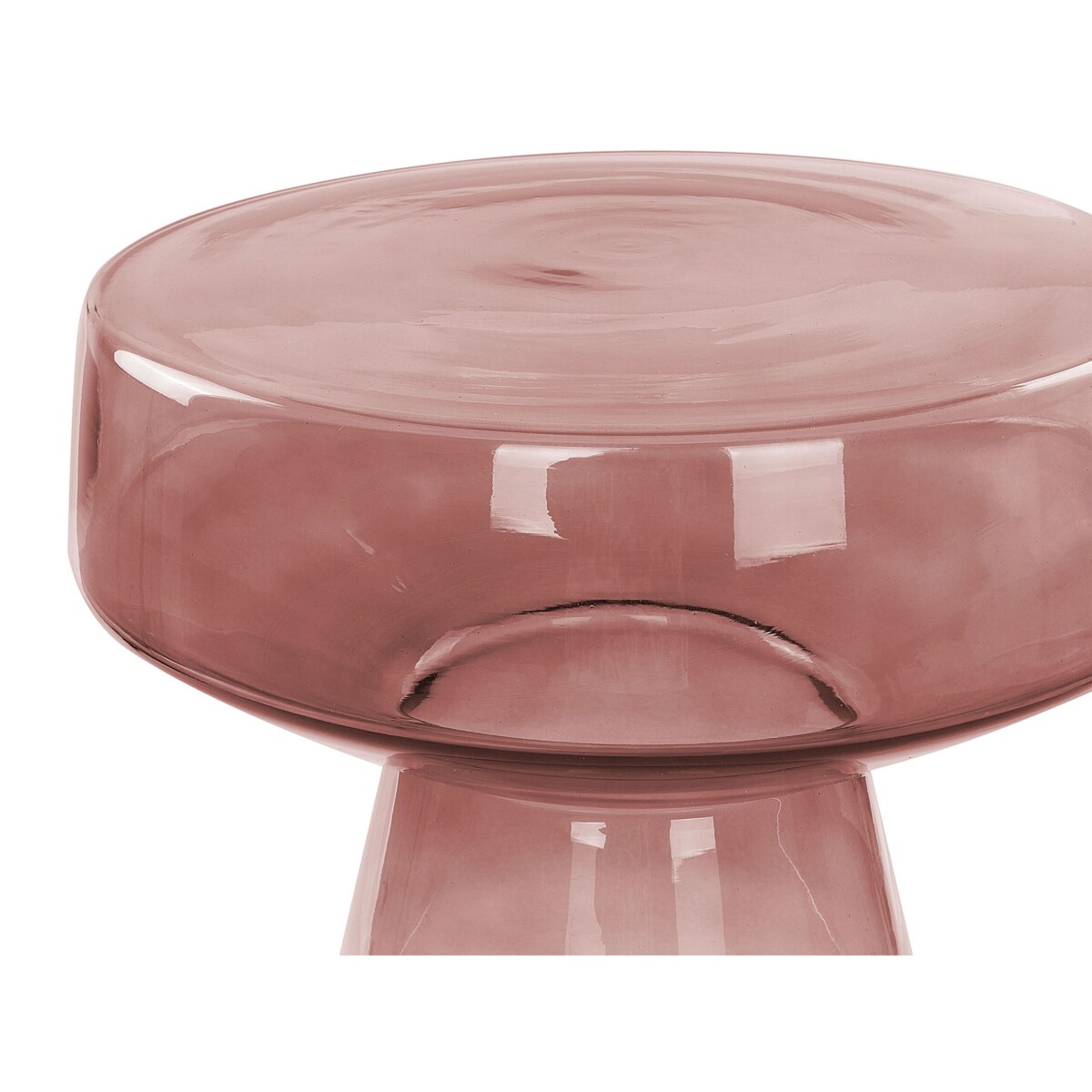 Zestaw 2 stolików pomocniczych LAGUNA/CALDERA Szkło Czerwony