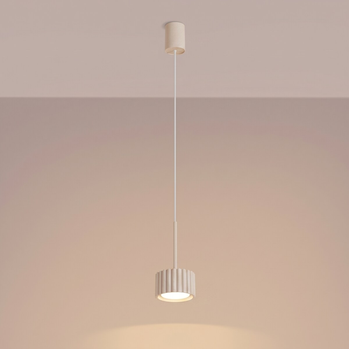 Lampa wisząca AURA 1 beżowa Gx53